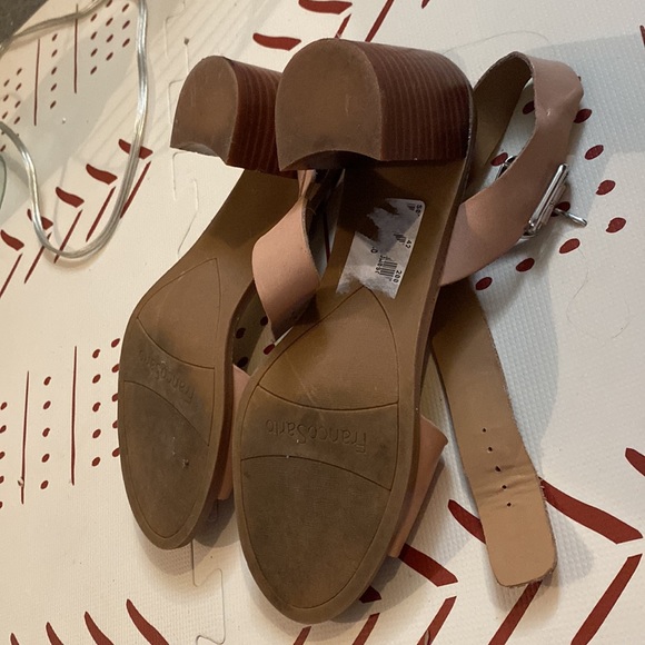 Franco Sarto Nude Leather Heels - Picture 4 of 7